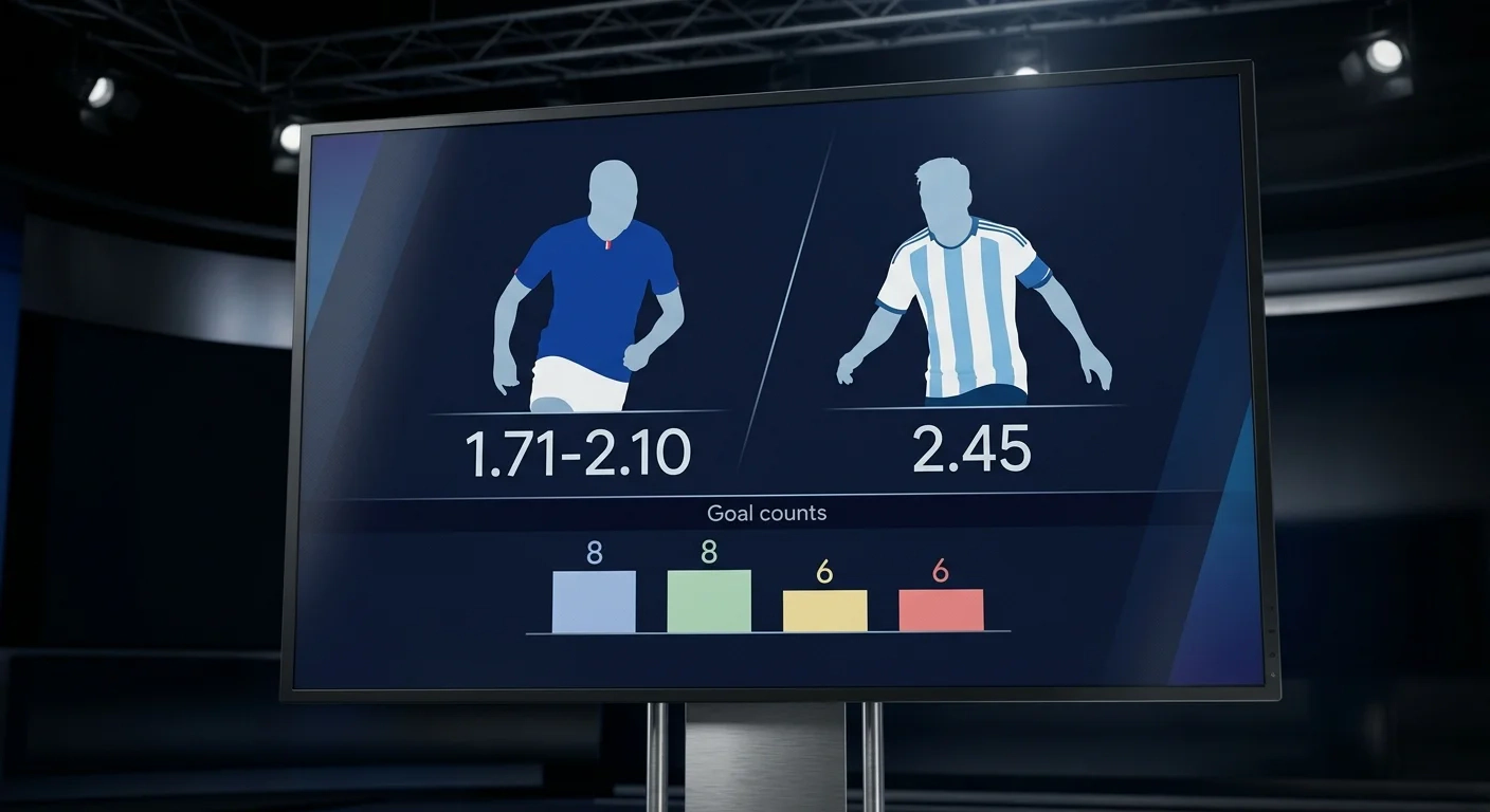 Mbappé ja Messi maalikuningaskisan infografiikassa
